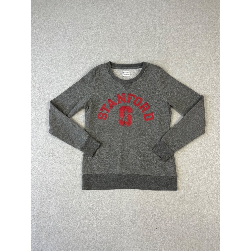 Standford University Cardinal Sweatshirt Womens M Gray Champion Crew Neck